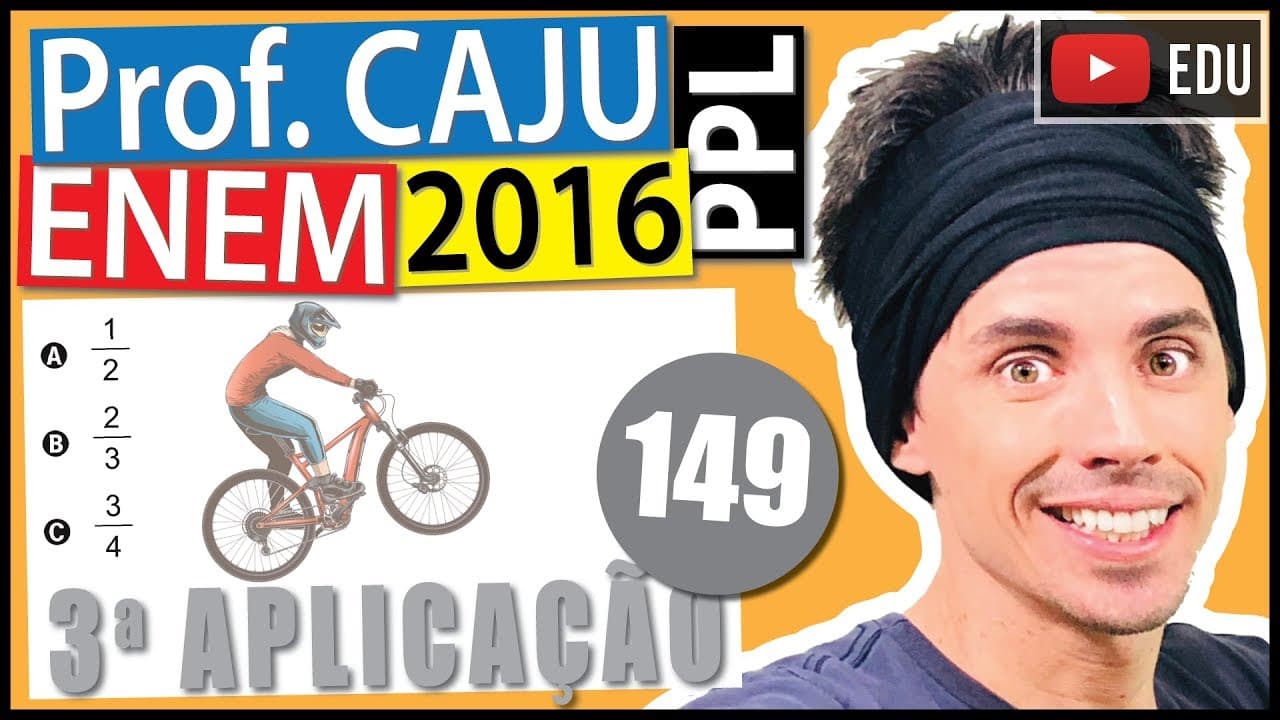 Thumbnail: [ENEM 2016 PPL] 149 📓 GEOMETRIA PLANA Um ciclista A usou uma bicicleta com rodas com diâmetros