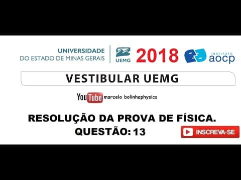 Thumbnail da aula: Resolução da prova de FÍSICA – UEMG– 2018 – Questão:13.