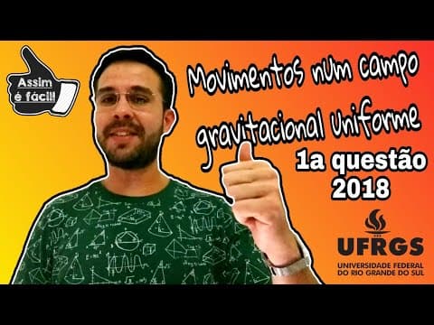 Thumbnail da aula: #UFRGS2018 - Física - 1a questão - Queda Livre e Lançamento Horizontal
