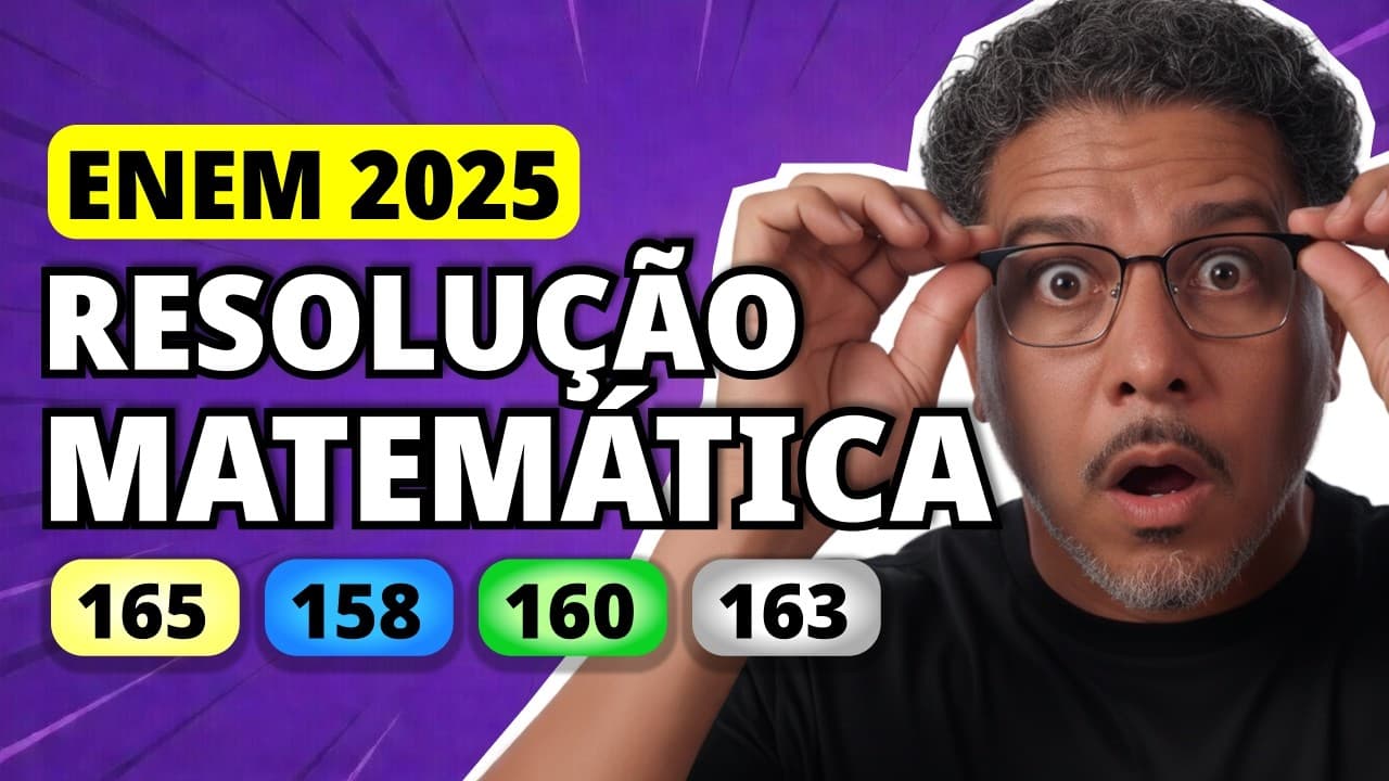 Thumbnail: ENEM 2025 Matemática – Questão 165 | Um estacionamento possui 120 vagas para veículos, e todas essas