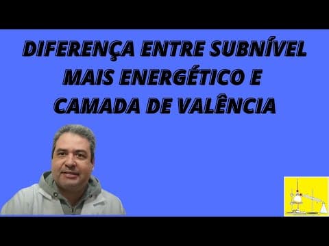 Thumbnail da aula: Diferença entre #subnível mais energético e camada de #valência
