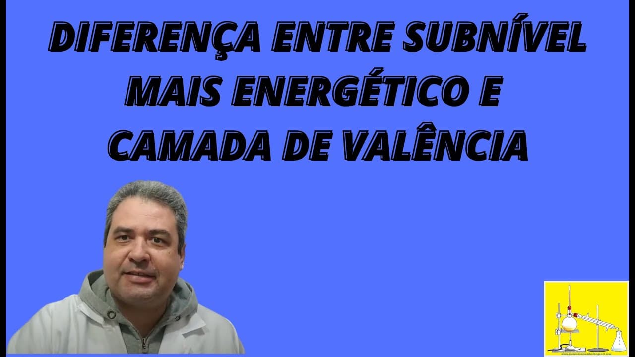 Thumbnail: Diferença entre #subnível mais energético e camada de #valência