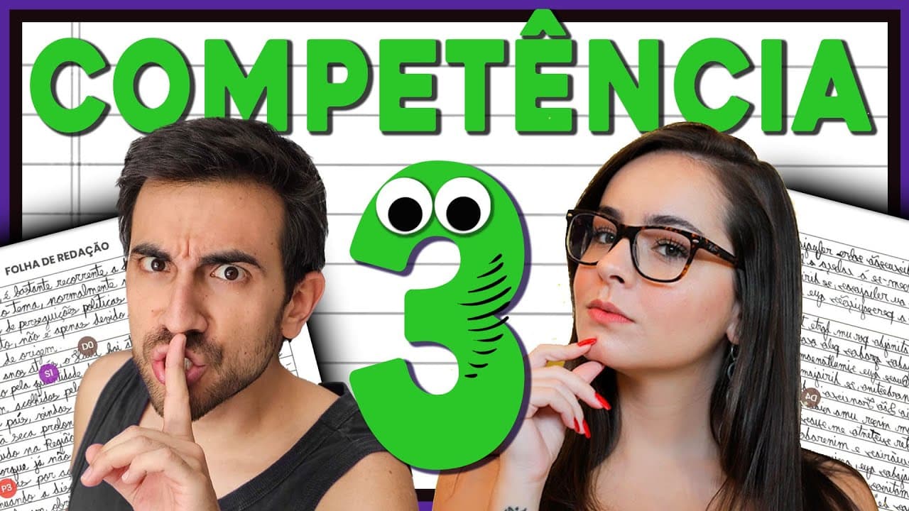 Thumbnail: ✍️ A COMPETÊNCIA MAIS DIFÍCIL DA REDAÇÃO DO ENEM!! (com Poxalulu)