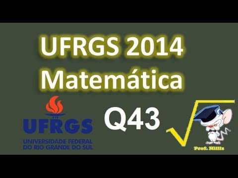 Thumbnail da aula: Volume - Questão 43 Ufrgs 2014 - Matemática