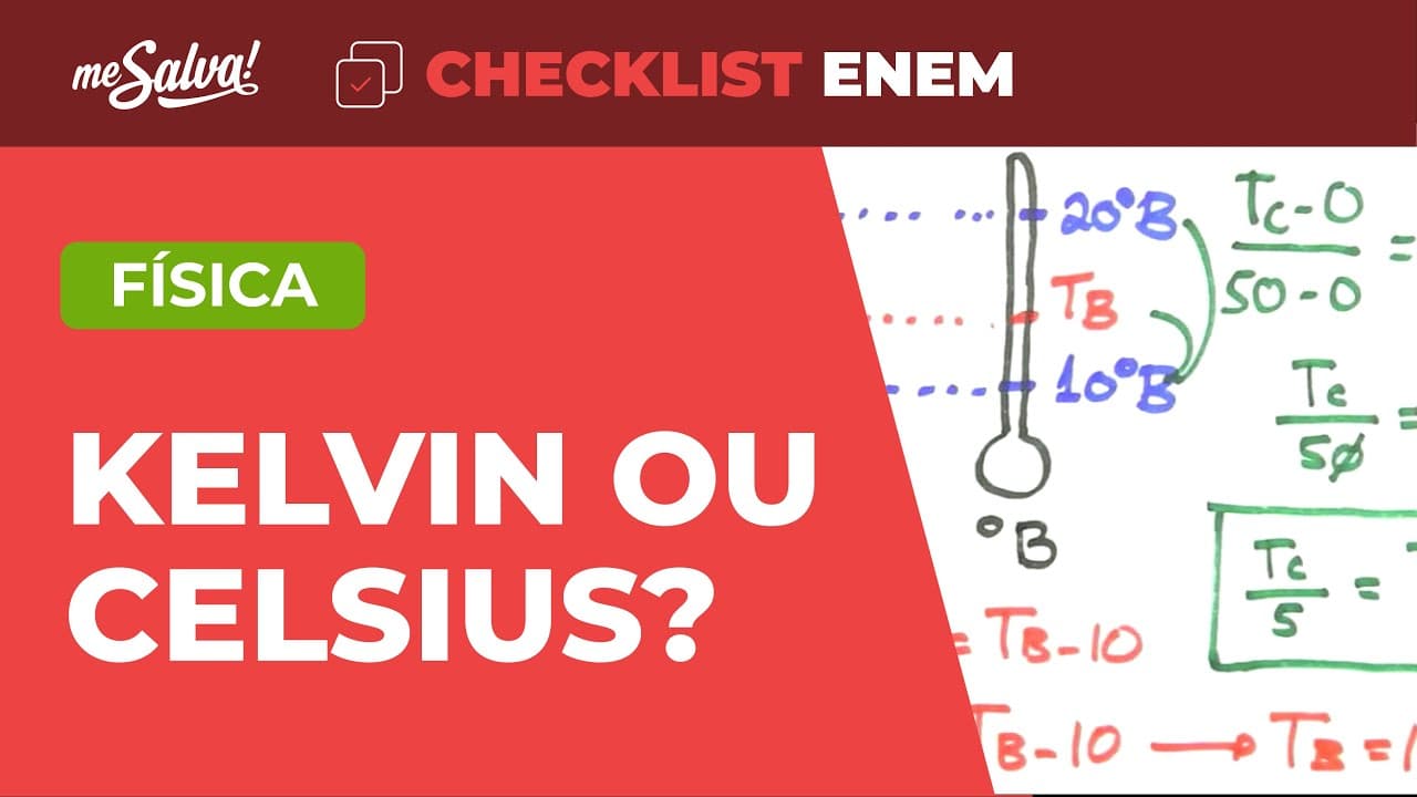 Thumbnail: Conversão de Temperatura - Física | Checklist ENEM | Me Salva!