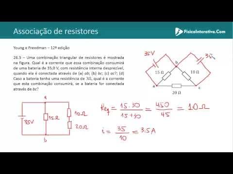 Thumbnail da aula: Associação de resistores - Exercício resolvido - Q26-5