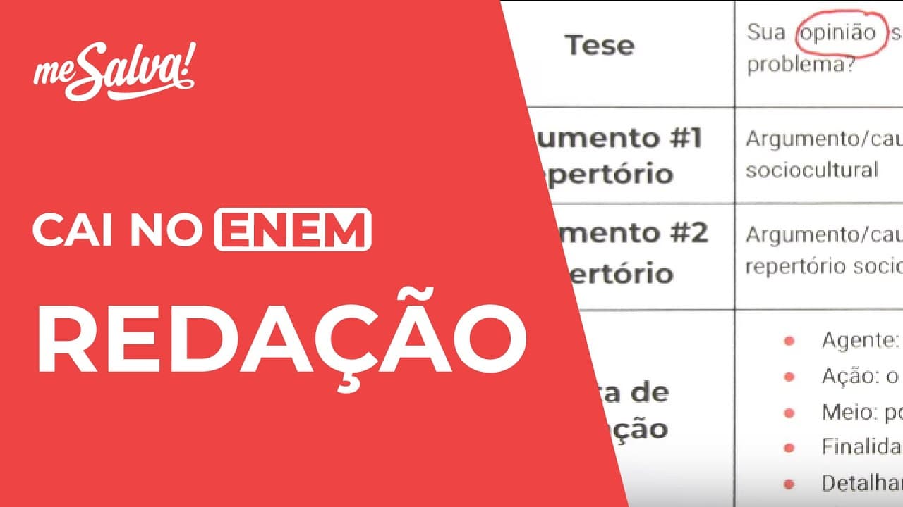 Thumbnail: Redação: Cai no ENEM | Me Salva!