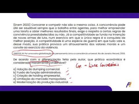 Thumbnail da aula: ENEM 2023 - Do meio natural ao espaço da Globalização | Concorrer e competir não são a mesma...