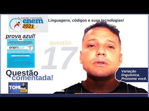 Thumbnail da aula: #Enem #Questão17 comentada: variação linguística e pronome