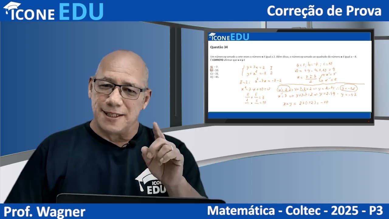 Thumbnail: COLTEC-UFMG 2025 - Matemática P3