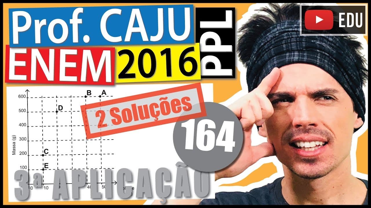 Thumbnail: [ENEM 2016 PPL] 164 📓 GEOMETRIA ANALÍTICA Possivelmente você já tenha escutado a pergunta