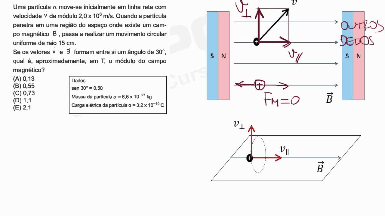 Thumbnail: Força magnética - Petrobras/Cesgranrio - Questão comentada