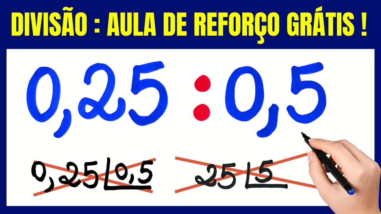 Thumbnail: 😱 PARE DE SOFRER POR DIVISÃO COM VÍRGULA!!  Matemática básica todo dia.📚🚀