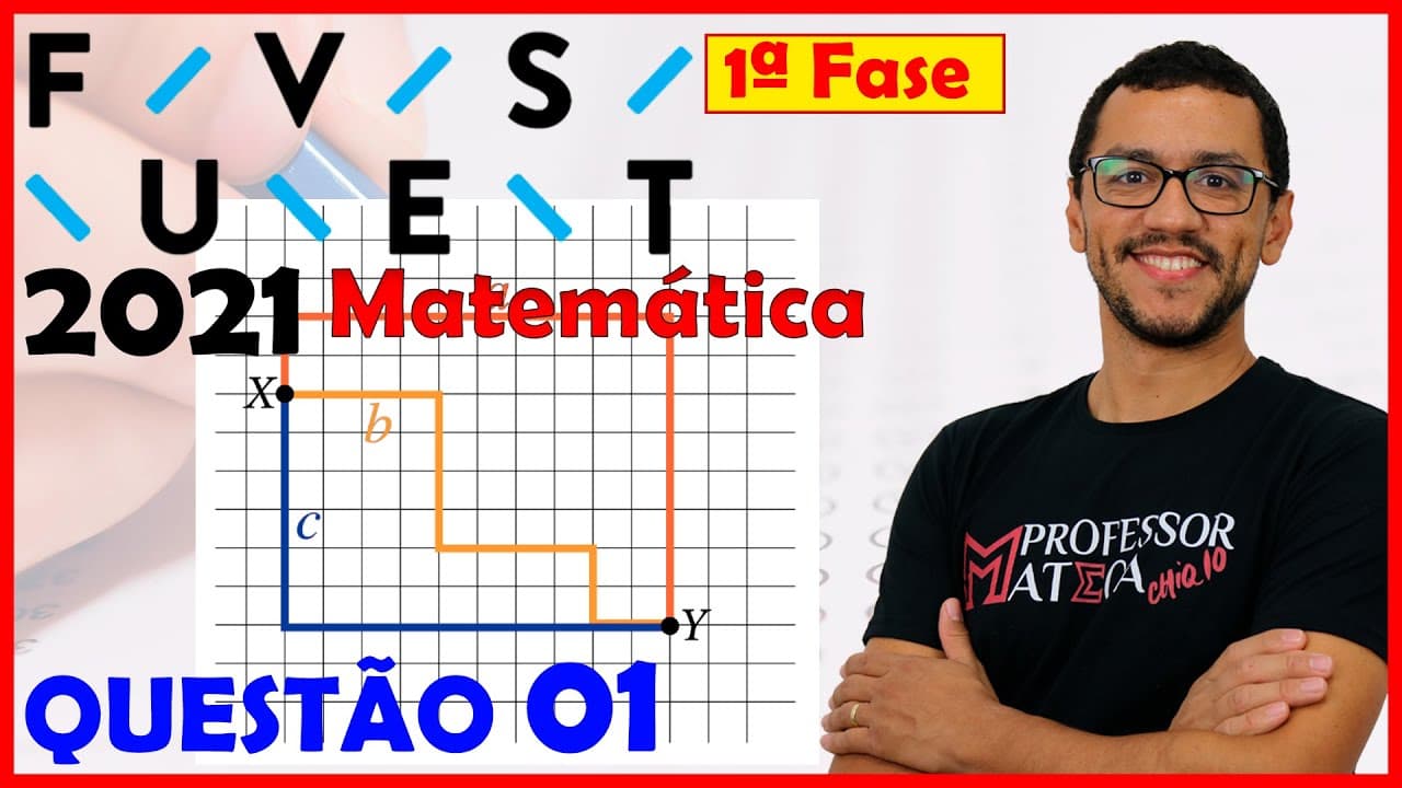 Thumbnail: FUVEST 2021 | QUESTÃO 1 | GABARITO MATEMÁTICA  | PLANO CARTESIANO
