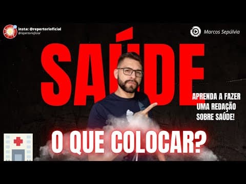 Thumbnail da aula: O que colocar em Redações sobre SAÚDE PÚBLICA? TRÊS repertórios socioculturais para TEMAS de SAÚDE!