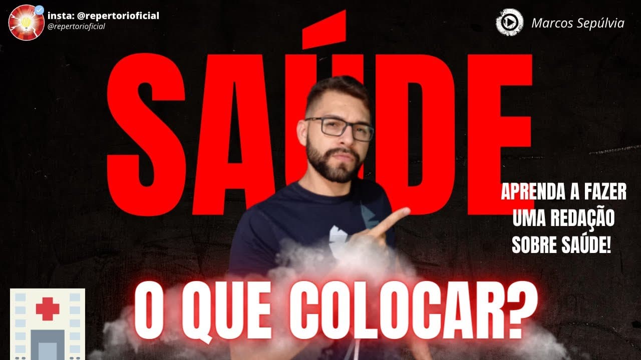 Thumbnail: O que colocar em Redações sobre SAÚDE PÚBLICA? TRÊS repertórios socioculturais para TEMAS de SAÚDE!