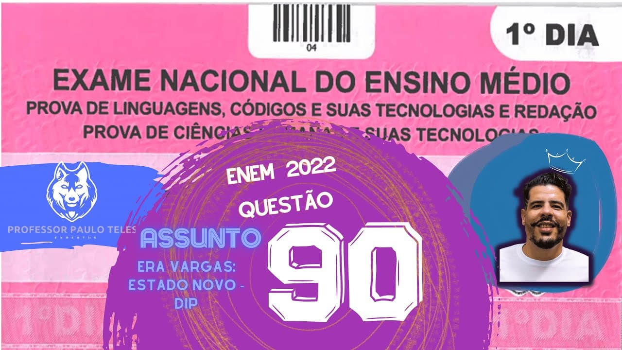 Thumbnail: Resolução Enem 2022 - Humanas Questão 90
