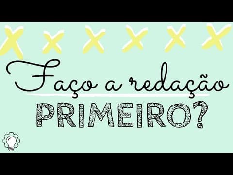 Thumbnail da aula: Faço a redação antes da prova objetiva?
