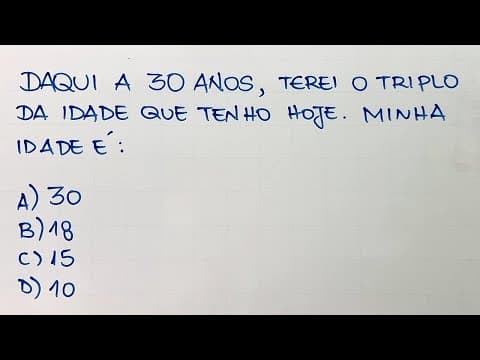 Thumbnail da aula: 🔥 HELP MATEMÁTICA BÁSICA -  Problema do 1 grau  #394