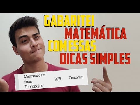 Thumbnail da aula: DICAS SIMPLES QUE USEI PARA GABARITAR MATEMÁTICA NO ENEM