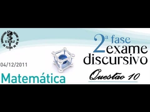 Thumbnail da aula: QUESTÃO 10 RESOLVIDA (GEOMETRIA ANALÍTICA) UERJ 2012 MATEMÁTICA 2° FASE