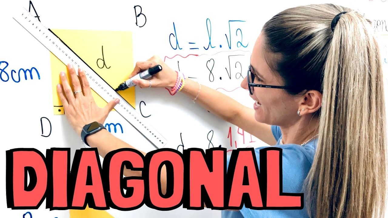 Thumbnail: DIAGONAL DO QUADRADO |TEOREMA DE PITÁGORAS | \Prof. Gis/GEOMETRIA