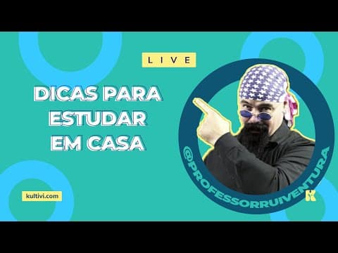 Thumbnail da aula: Live com professor Rui Ventura - Dicas para estudar em casa