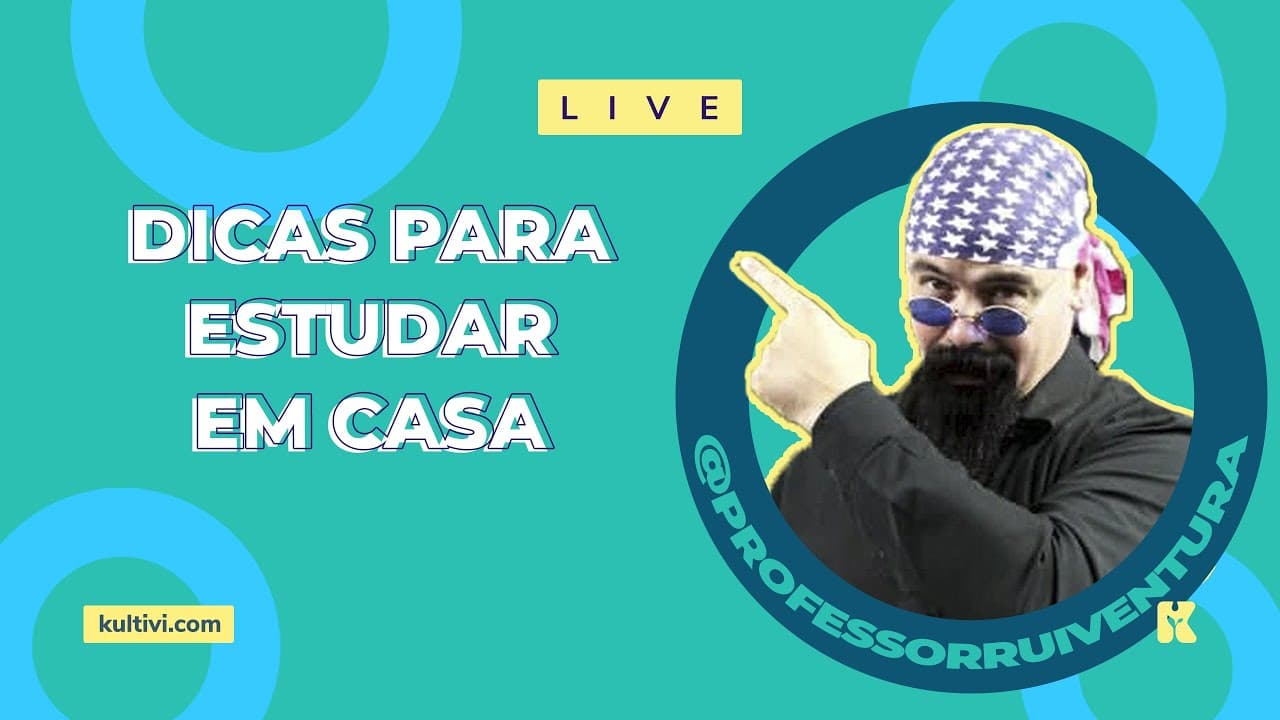 Thumbnail: Live com professor Rui Ventura - Dicas para estudar em casa