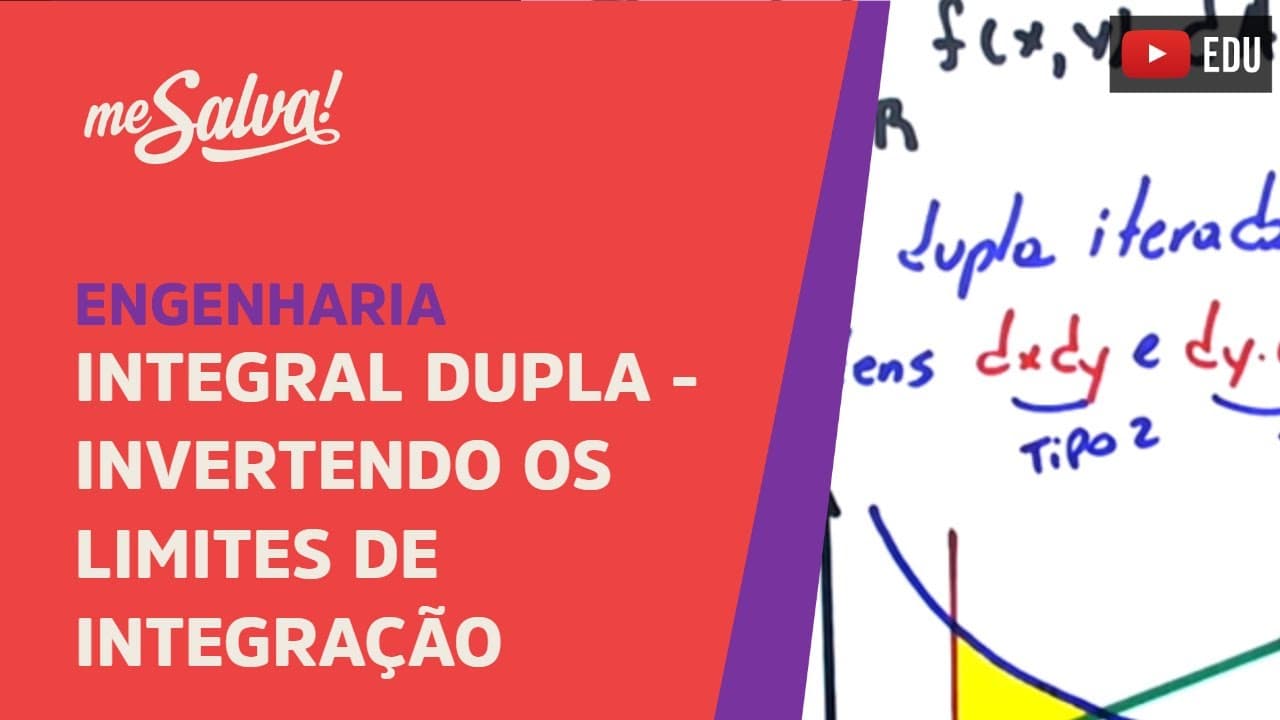 Thumbnail: Me Salva! ITD05 - Integral Dupla iterada - Invertendo os limites de integração exemplo 2