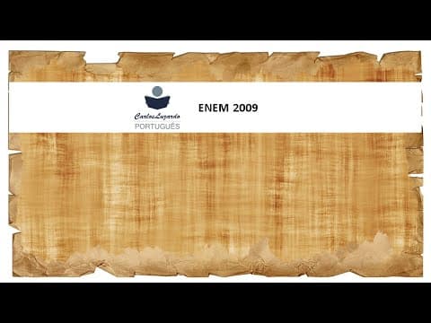 Thumbnail da aula: Correção ENEM 2009