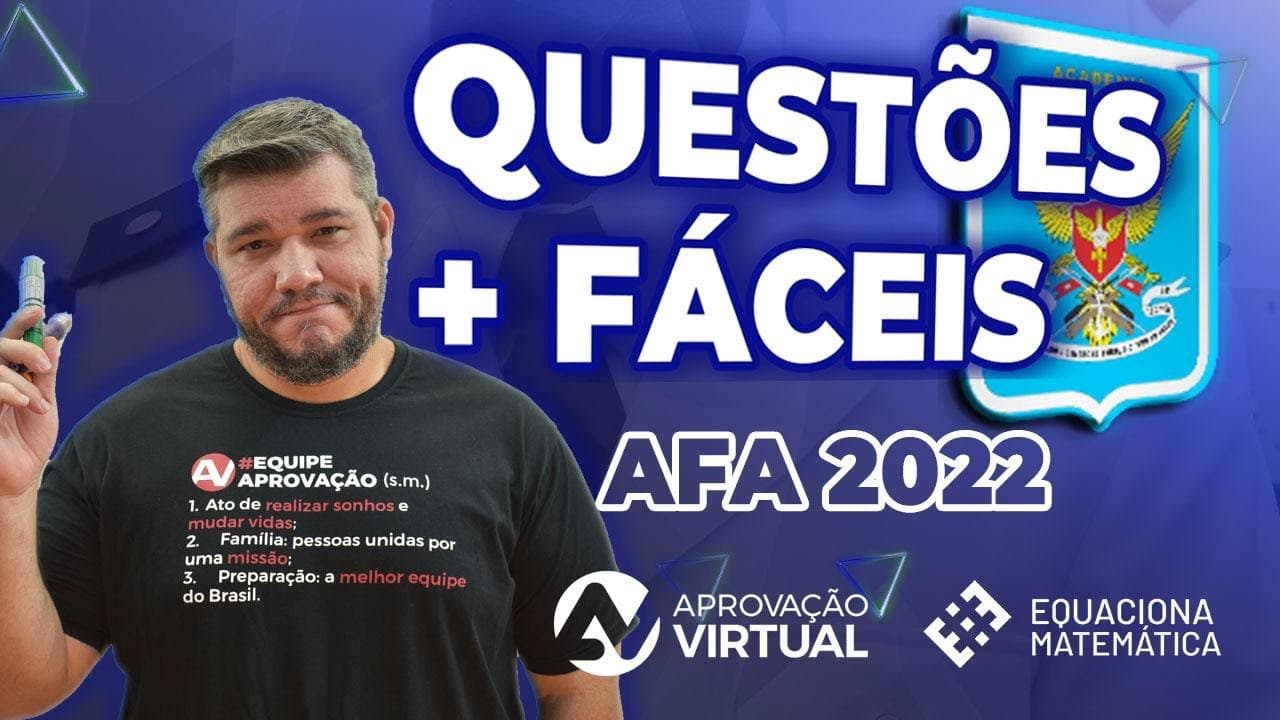 Thumbnail: ▶️ As questões mais fáceis da AFA 2022