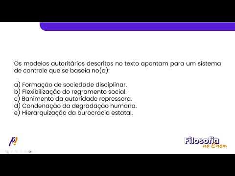 Thumbnail da aula: ENEM 2022 - Filosofia Moderna | O leproso é visto dentro de uma prática de rejeição...
