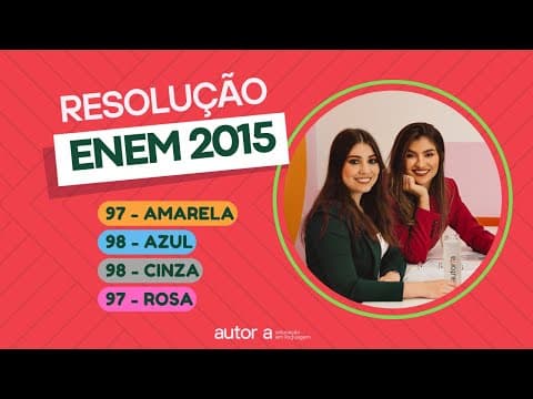 Thumbnail da aula: Enem 2015 - Autoria Linguagem - Questão 97 | Linguagens, prova amarela