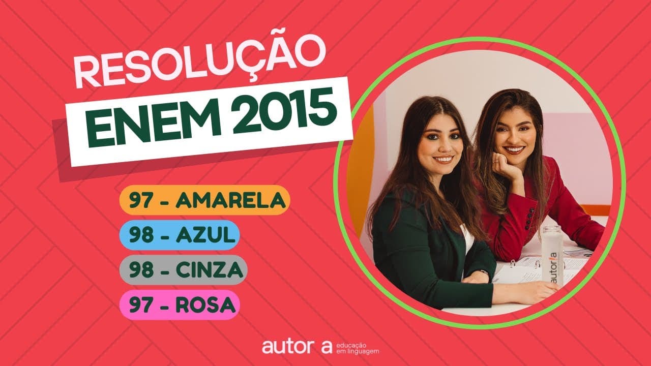 Thumbnail: Enem 2015 - Autoria Linguagem - Questão 97 | Linguagens, prova amarela
