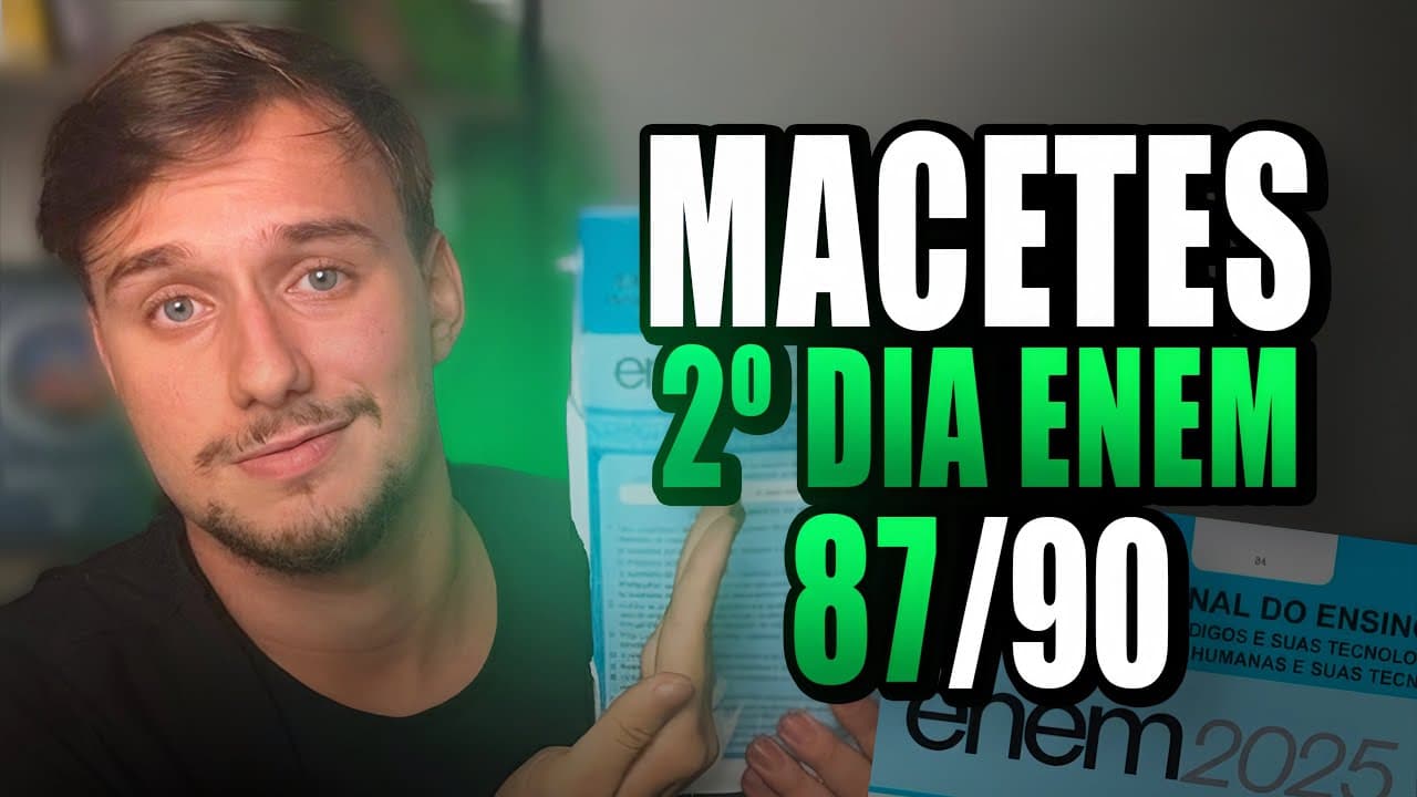 Thumbnail: ✅ MACETES para GABARITAR o 2º DIA do ENEM 2026 (Matemática e Natureza)