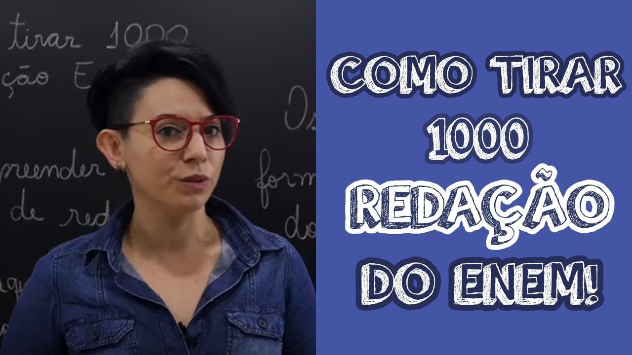 Thumbnail: COMO TIRAR 1000 NA REDAÇÃO DO ENEM?