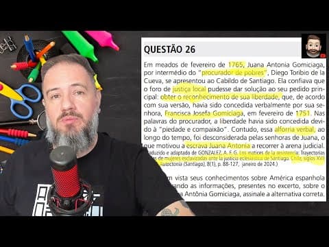 Thumbnail da aula: UNICAMP - DEMANDAS JURÍDICAS NA AMÉRICA ESPANHOLA