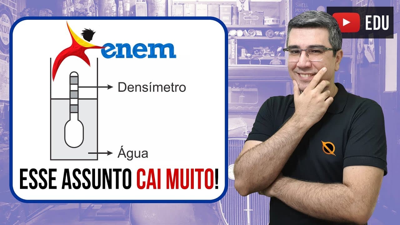 Thumbnail: ENEM 2018 | Usando um densímetro | Resolução Correção Comentário | Empuxo Arquimedes