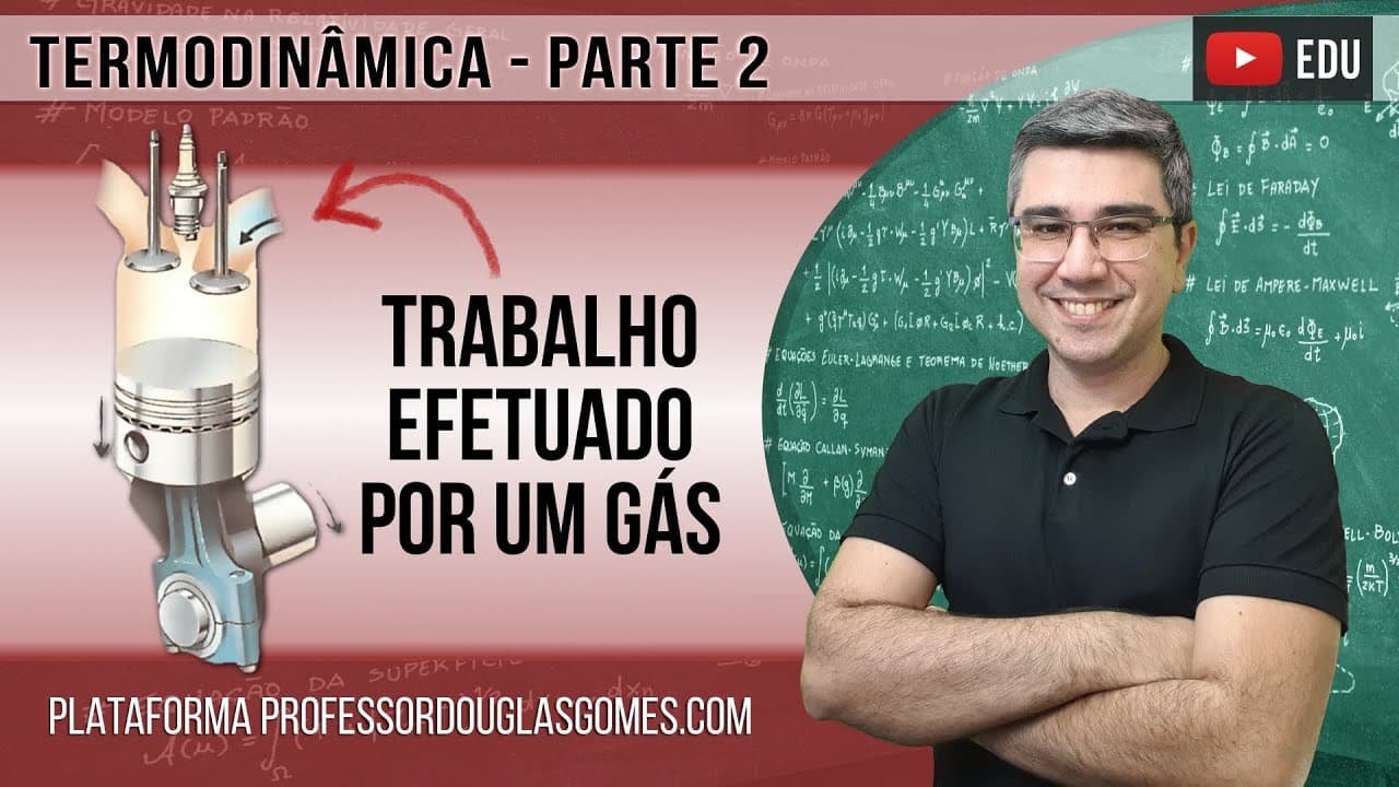 Thumbnail: Termodinâmica (parte 2) - Cálculo do trabalho efetuado por um gás