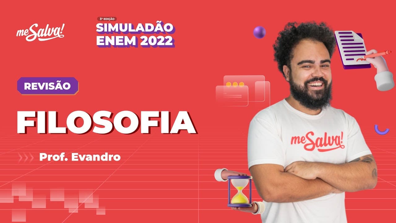 Thumbnail: Revisão de Filosofia | 3º SIMULADÃO ENEM 2022 | Me Salva!