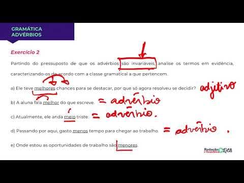 Thumbnail da aula: ADVÉRBIOS: RESOLUÇÃO DETALHADA DE EXERCÍCIOS - Profa. Pamba
