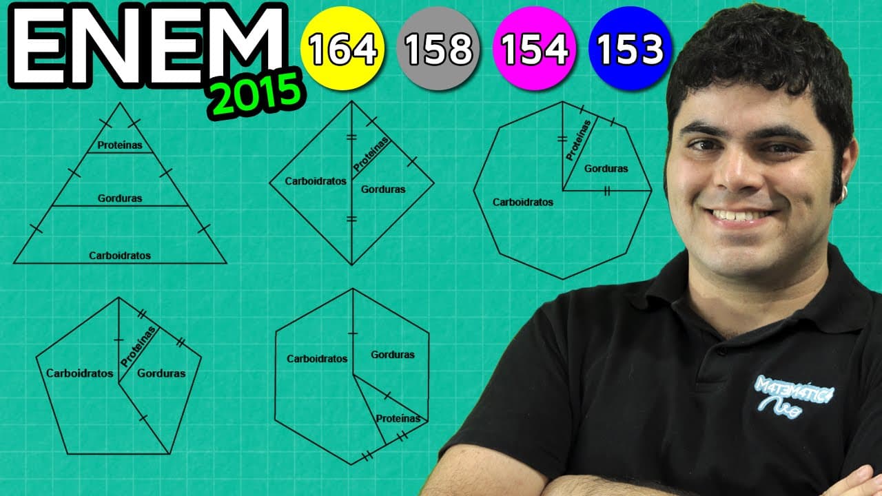 Thumbnail: ENEM 2015 Matemática #18 -  Nutricionista, Área de Polígonos Regulares e Porcentagem