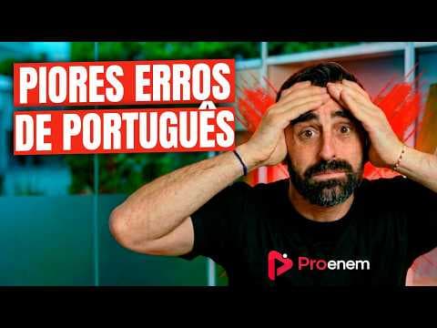 Thumbnail da aula: PIORES erros de Português no enem que ZERAM sua redação