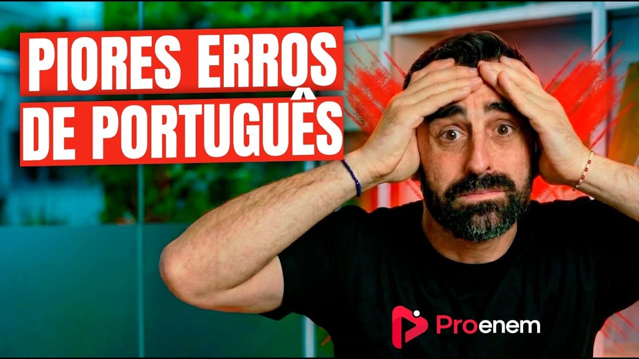 Thumbnail: PIORES erros de Português no enem que ZERAM sua redação