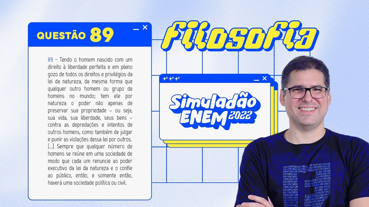Thumbnail: Resolução Simuladão ENEM 2022 - #Filosofia pt. 2