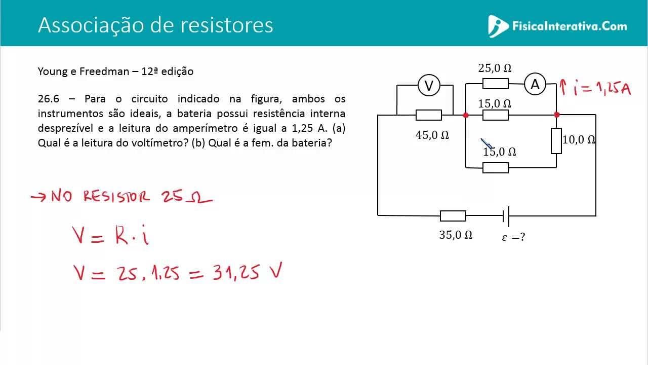 Thumbnail: Circuito de corrente contínua - Aprenda a analisar - Q26-6