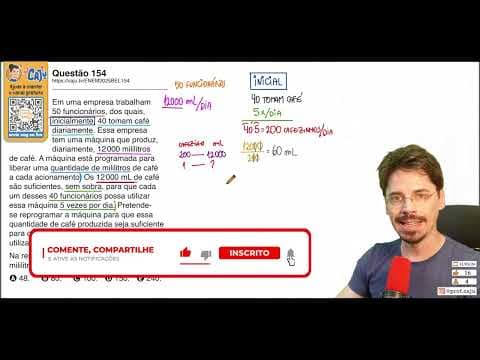 Thumbnail da aula: [ENEM 2025 Belém] 154 📘 DIVISÃO Em uma empresa trabalham 50 funcionários, dos quais, inicialmente,