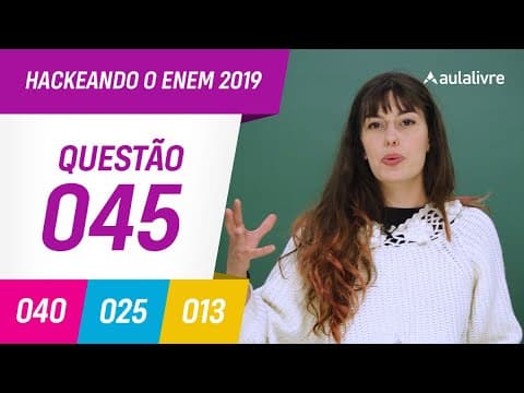 Thumbnail da aula: Enem 2019 | Português: Interpretação de texto | Questão 45 (branco)