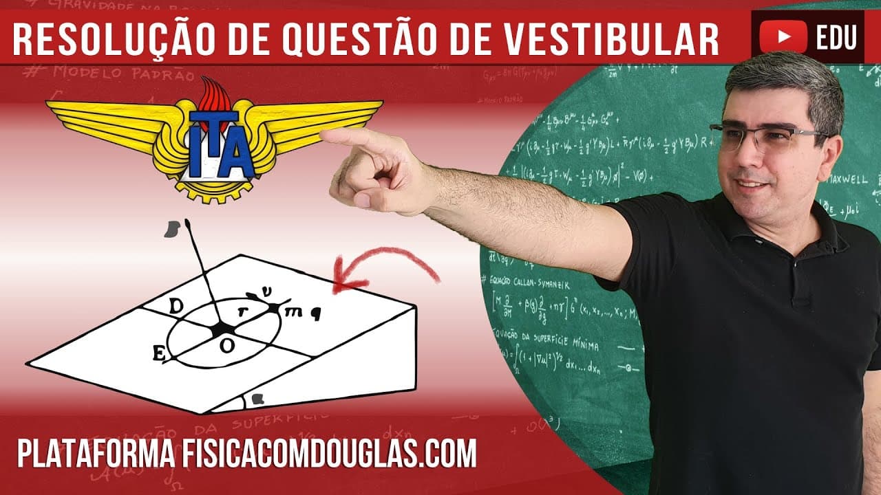 Thumbnail: Questão 2 ITA 2021 Fase 2 | Uma pequena esfera de massa m