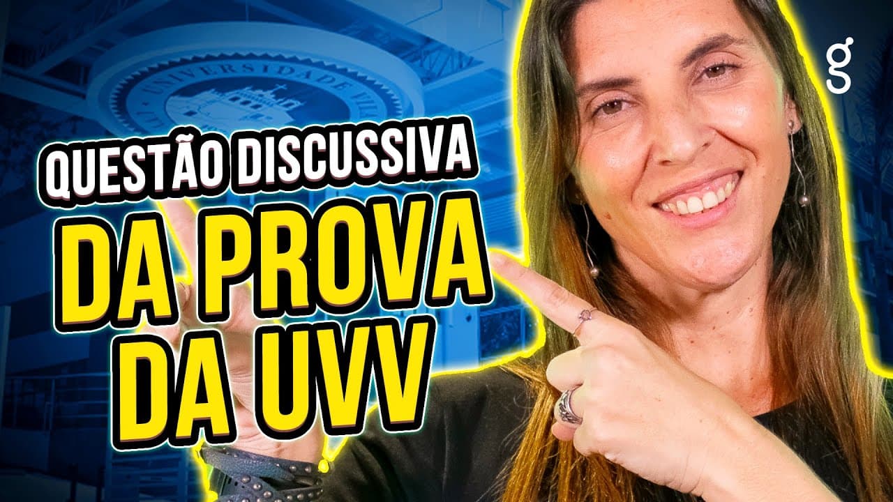 Thumbnail: COMO RESOLVER QUESTÕES DISCURSIVAS DE BIOLOGIA PARA PROVA DA UVV 📚